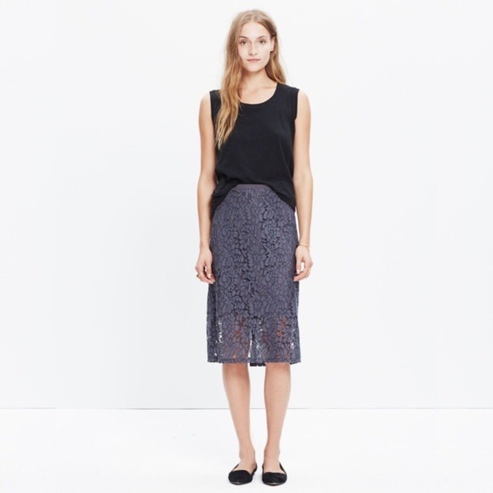 Madewell Lace Pencil Skirt